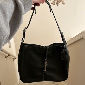 Coach hobo bag/ small tote - dark green